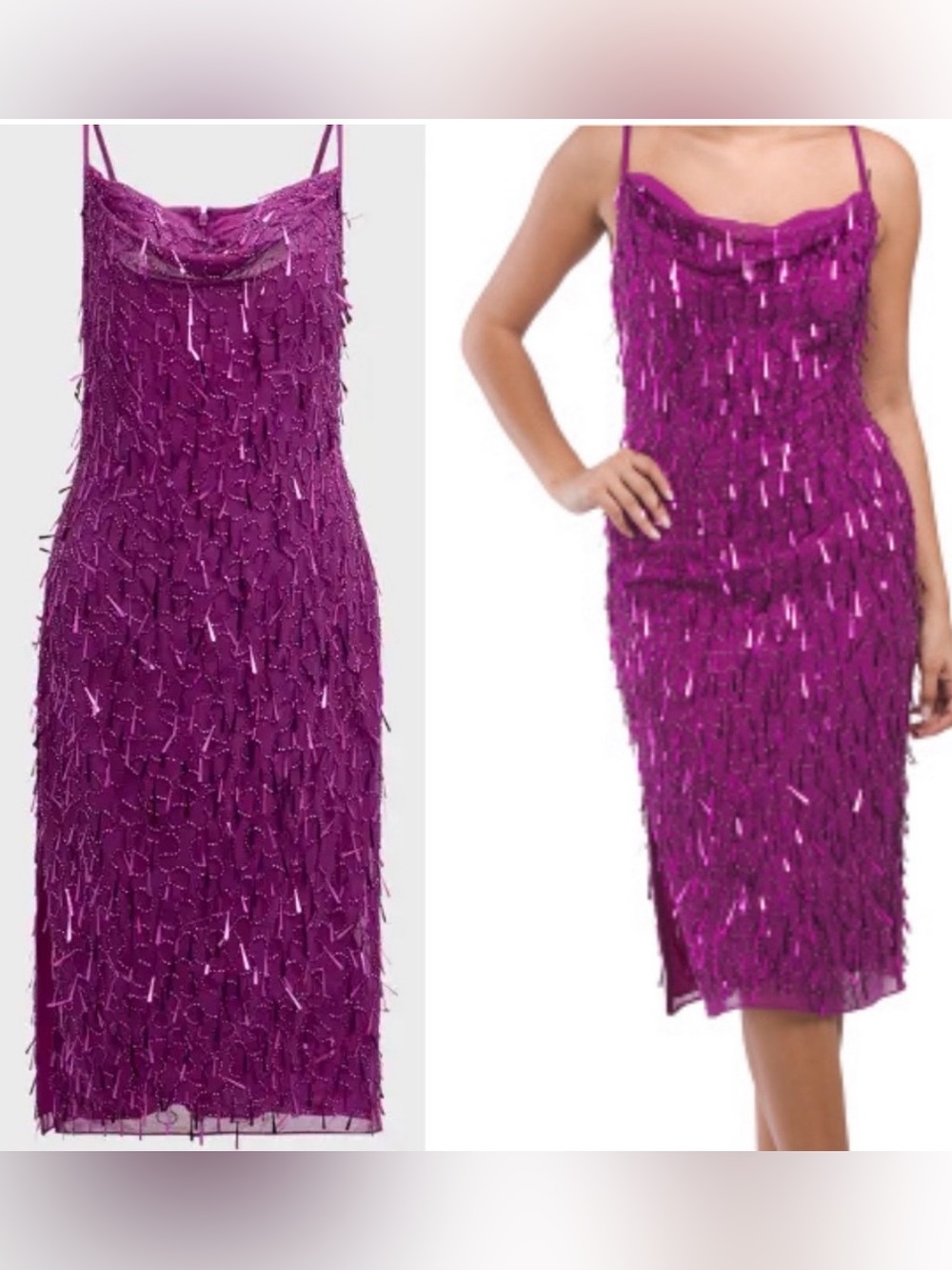 LIV FOSTER
Sleeveless Beaded magenta Cocktail Dress
Size 0 nwt